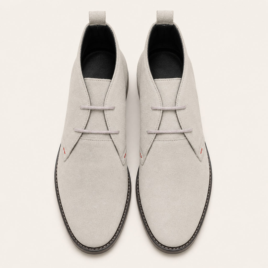 Men's Derby Chukka Boot | Cow Suede Leather | Non-Slip PU Rubber Sole