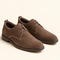 Brown Suede Leather Derby Shoes for Men | Premium Classic Dress Shoes