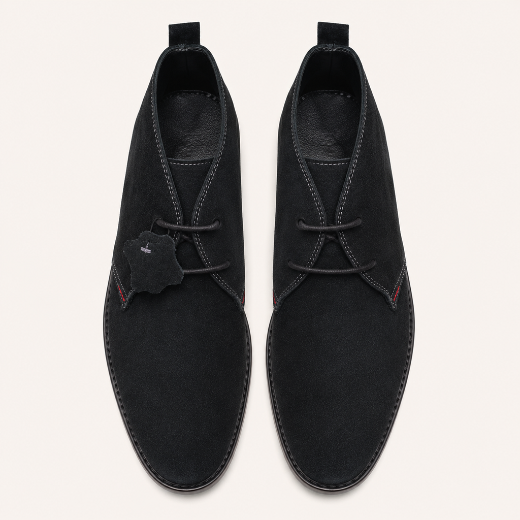 Men's Derby Chukka Boot | Cow Suede Leather | Non-Slip PU Rubber Sole