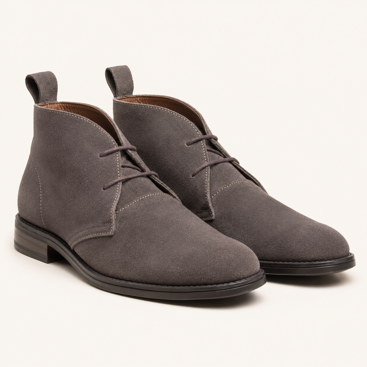 Men's Derby Chukka Boot | Cow Suede Leather | Non-Slip PU Rubber Sole