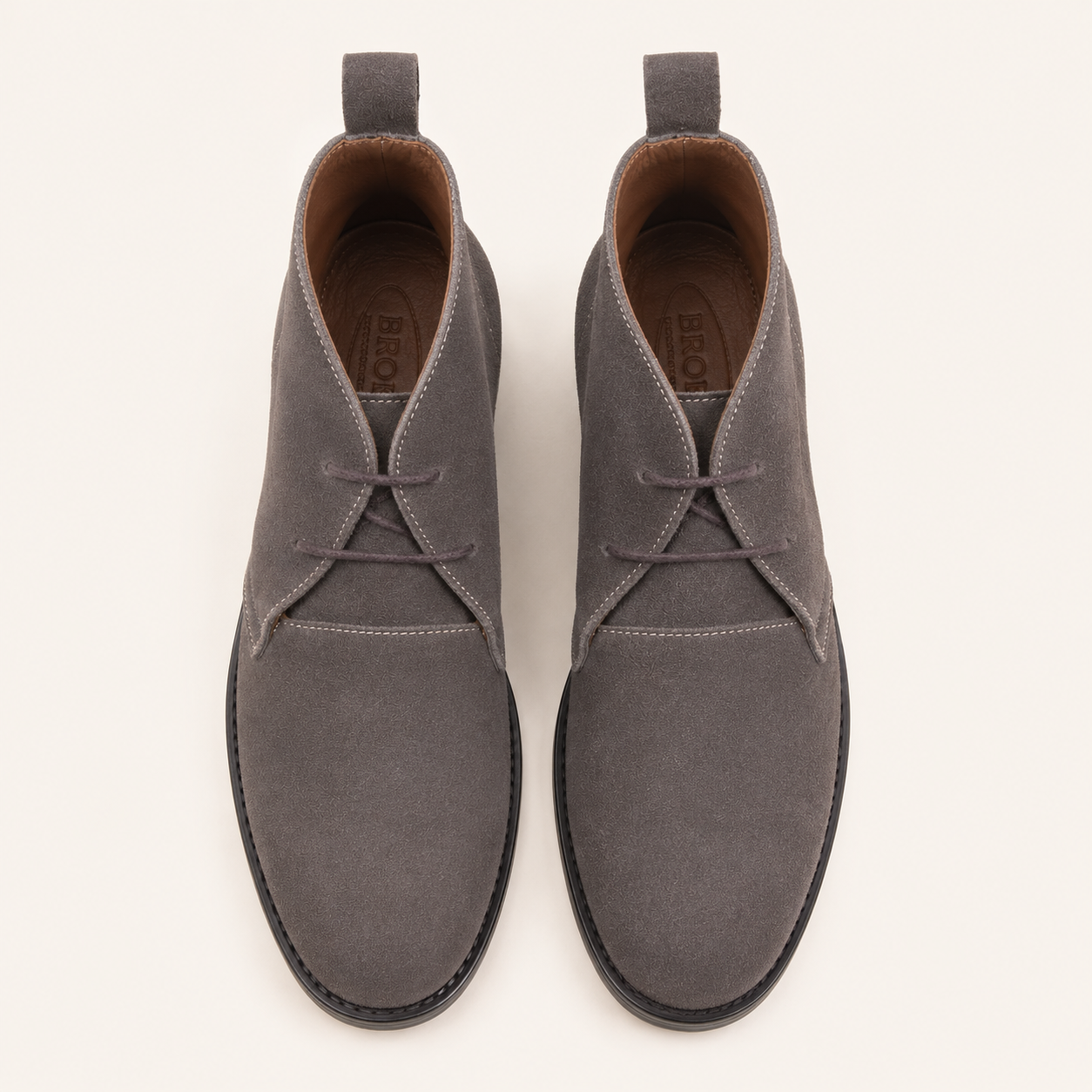 Men's Derby Chukka Boot | Cow Suede Leather | Non-Slip PU Rubber Sole