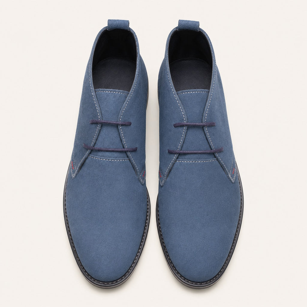 Men's Derby Chukka Boot | Cow Suede Leather | Non-Slip PU Rubber Sole