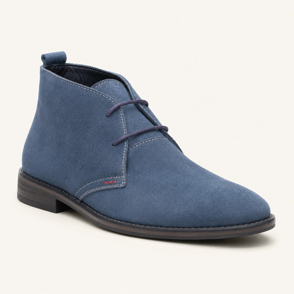 Men's Derby Chukka Boot | Cow Suede Leather | Non-Slip PU Rubber Sole