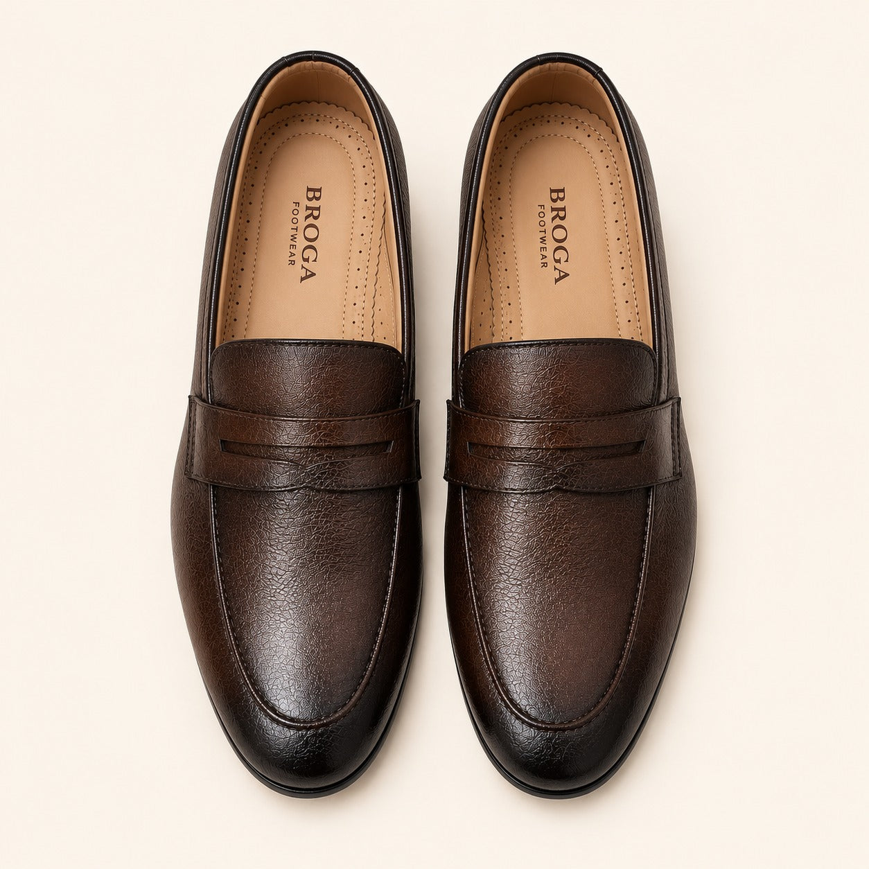 Premium Cow Milled Leather Dress Shoes with PU Sole | Men's Formal Footwear