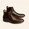 Broga Men's Premium Cow Leather Chelsea Boots – Leather Lining, Medicated Insole & PU Rubber Sole