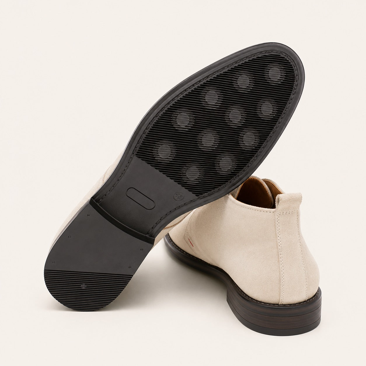 Men's Derby Chukka Boot | Cow Suede Leather | Non-Slip PU Rubber Sole