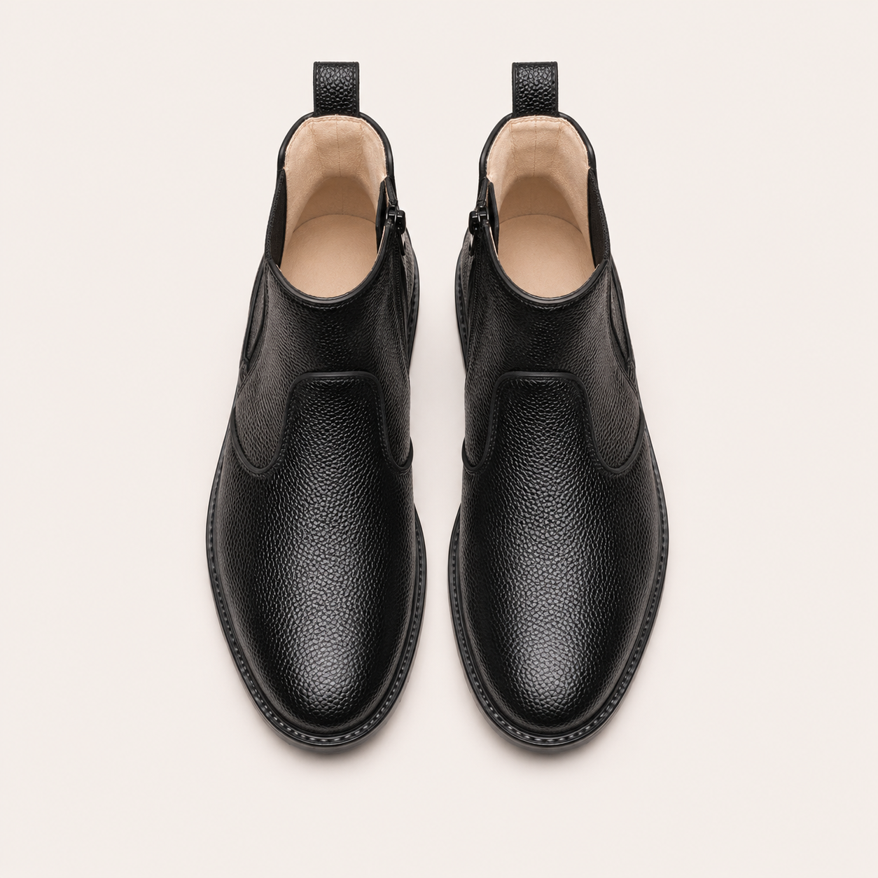 Broga Premium Black Chelsea Boots for Men – Handcrafted Genuine Leather Slip-On Ankle Boots