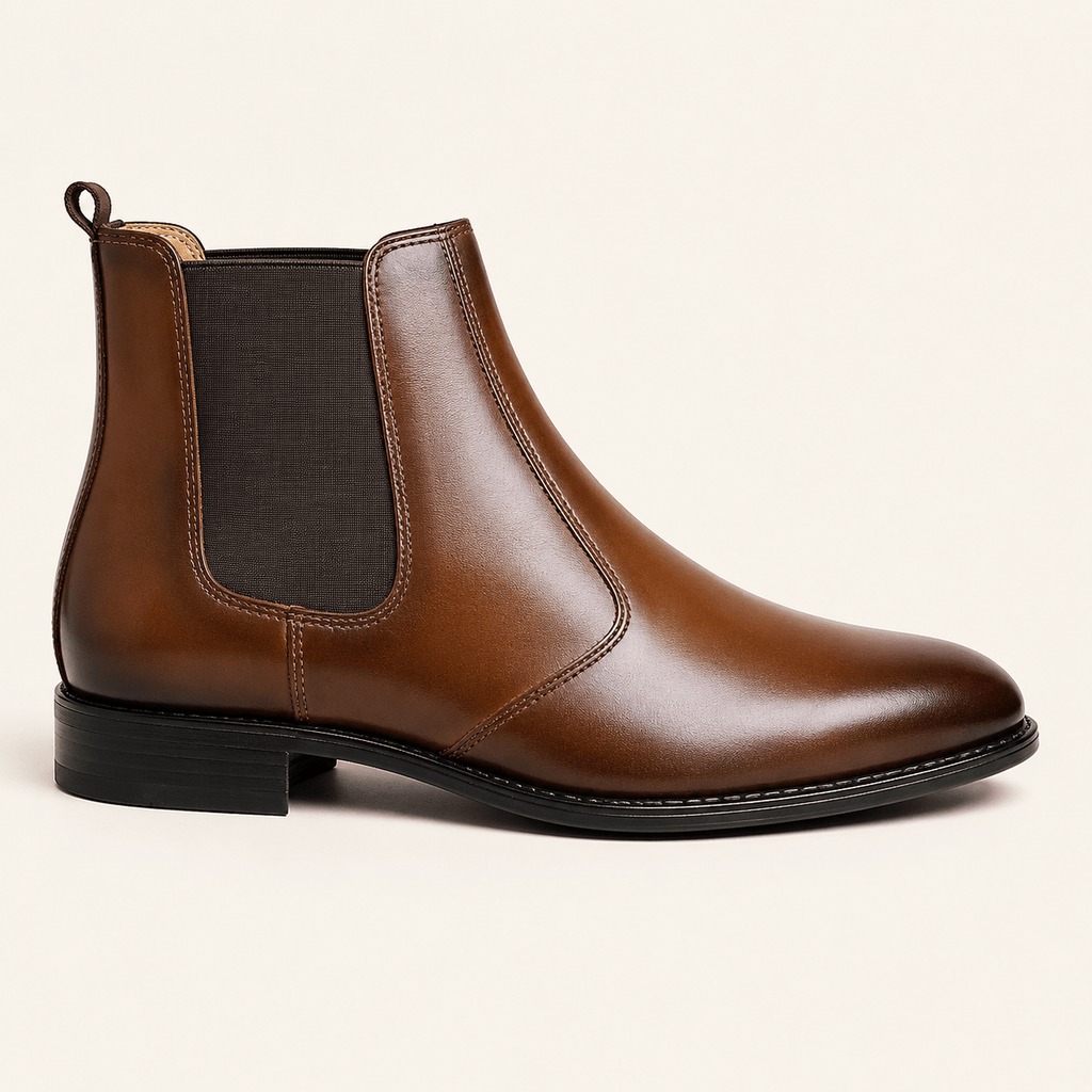 Broga Men's Premium Cow Leather Chelsea Boots – Leather Lining, Medicated Insole & PU Rubber Sole - My Store