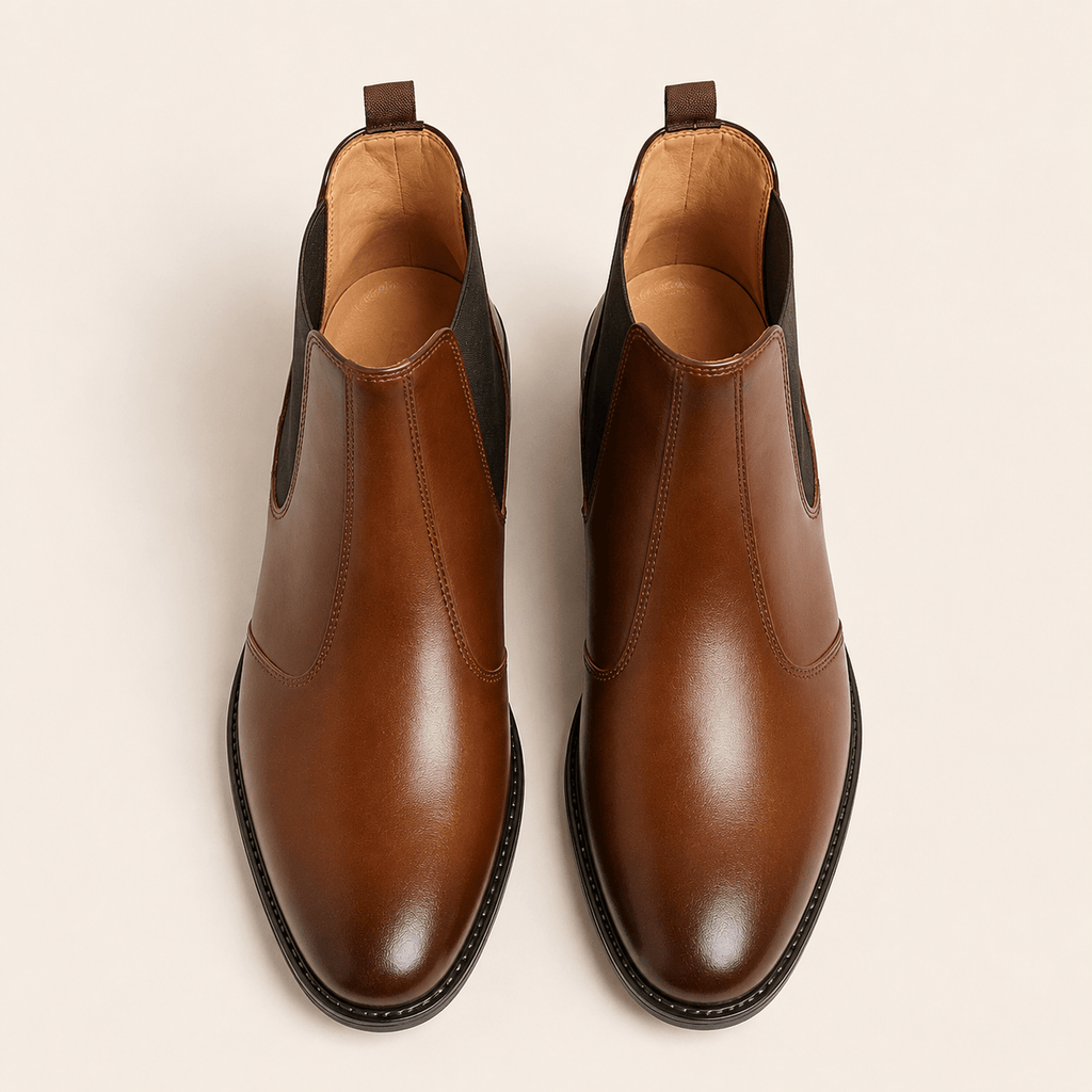 Broga Men's Premium Cow Leather Chelsea Boots – Leather Lining, Medicated Insole & PU Rubber Sole - My Store