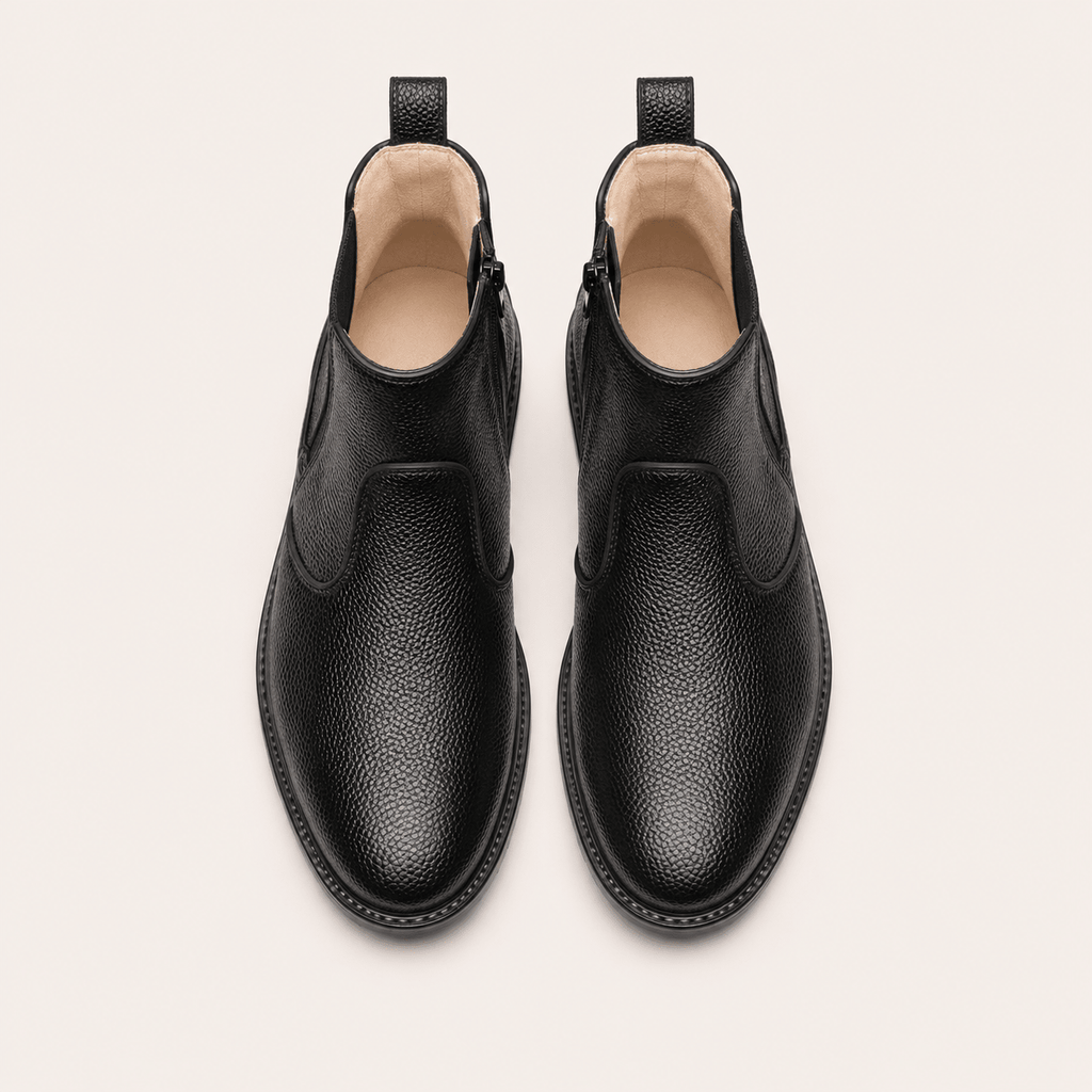 Broga Premium Black Chelsea Boots for Men – Handcrafted Genuine Leather Slip-On Ankle Boots - My Store