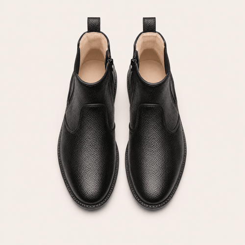 Broga Premium Black Chelsea Boots for Men – Handcrafted Genuine Leather Slip-On Ankle Boots - My Store