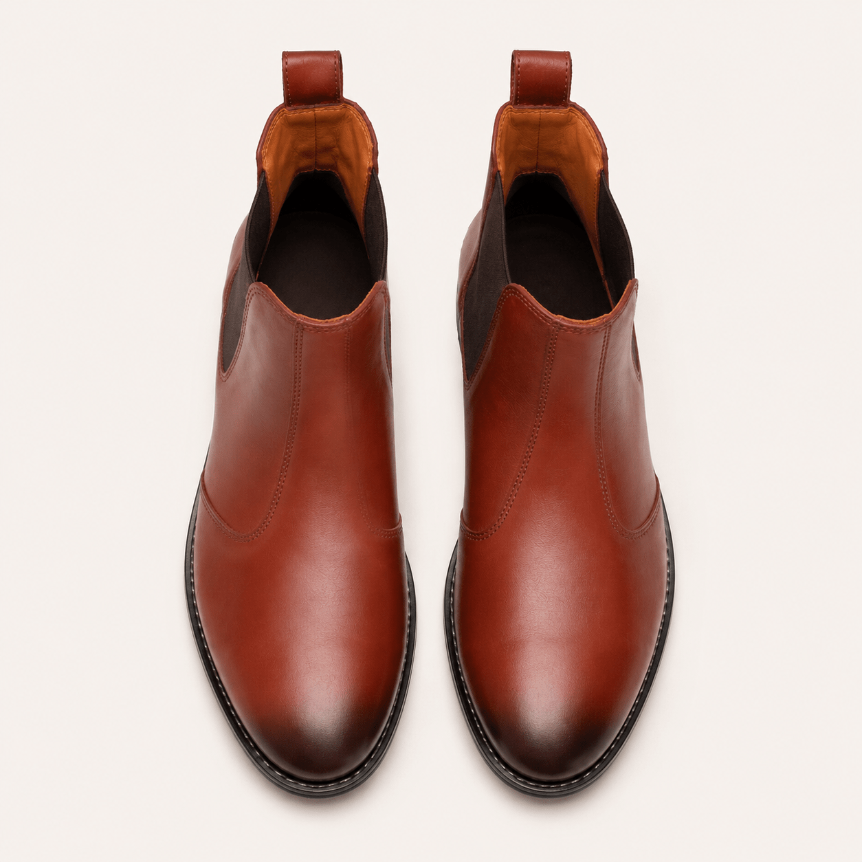 Broga Premium Leather Brogue Chelsea Boots – Dark Brown - My Store
