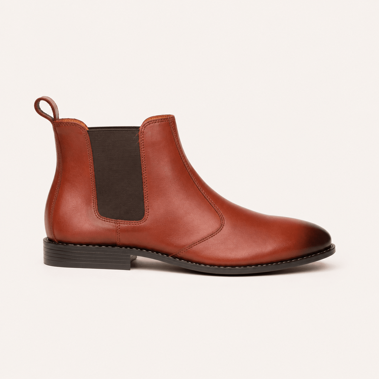 Broga Premium Leather Brogue Chelsea Boots – Dark Brown - My Store