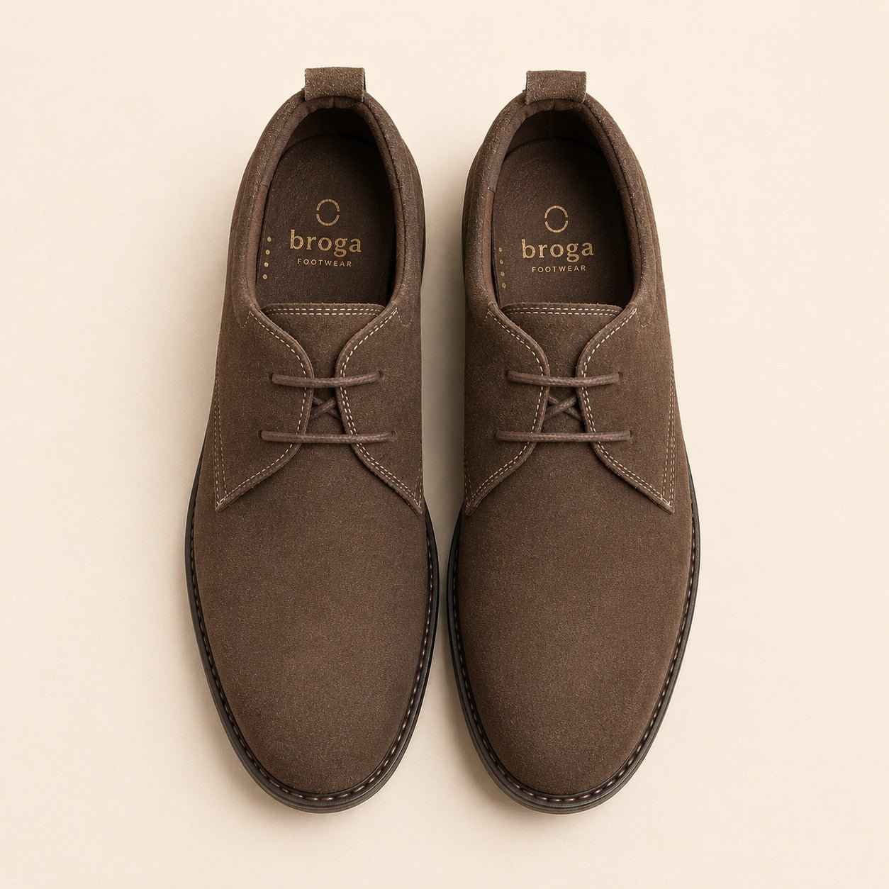 Brown Suede Leather Derby Shoes for Men | Premium Classic Dress Shoes