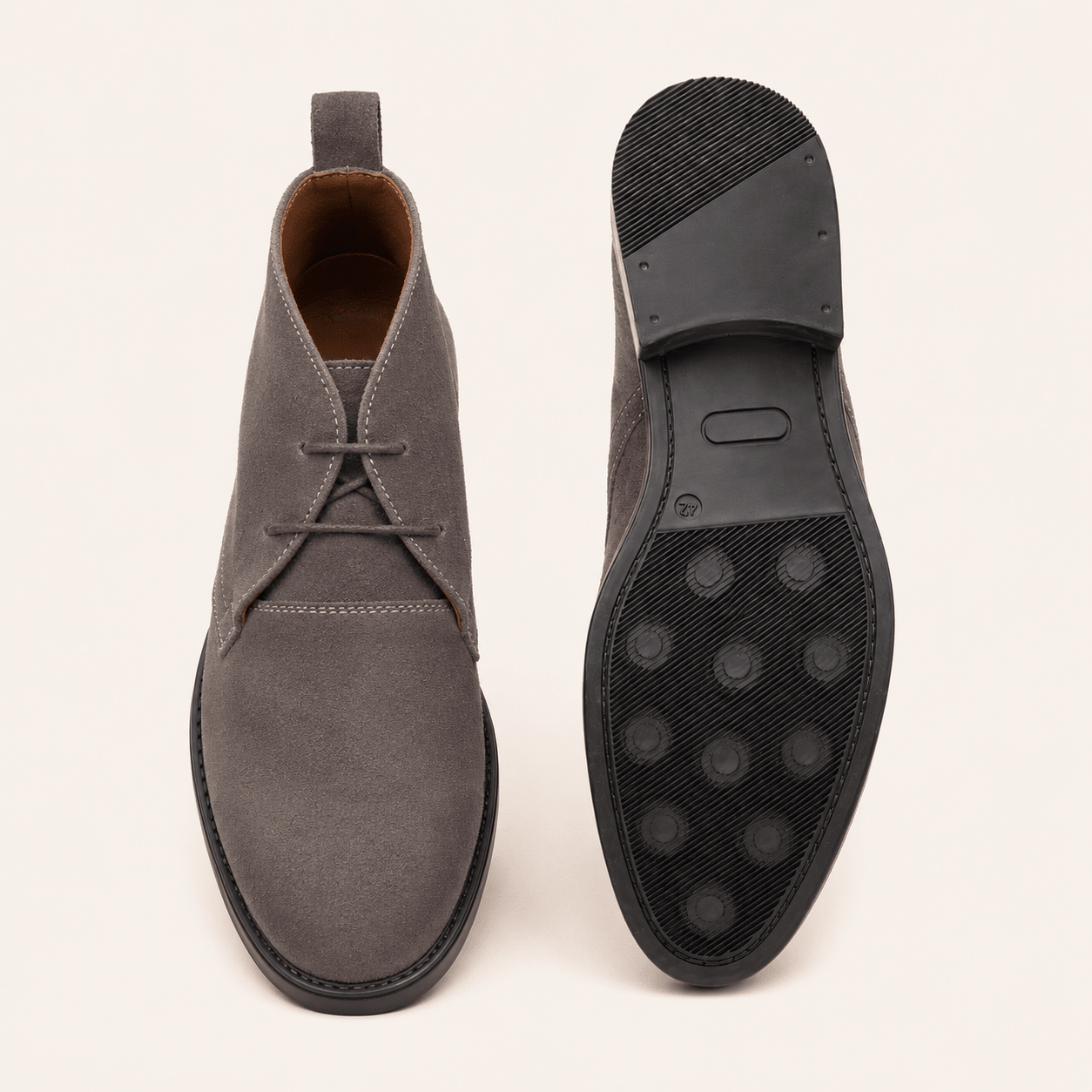 Men's Derby Chukka Boot | Cow Suede Leather | Non-Slip PU Rubber Sole - My Store