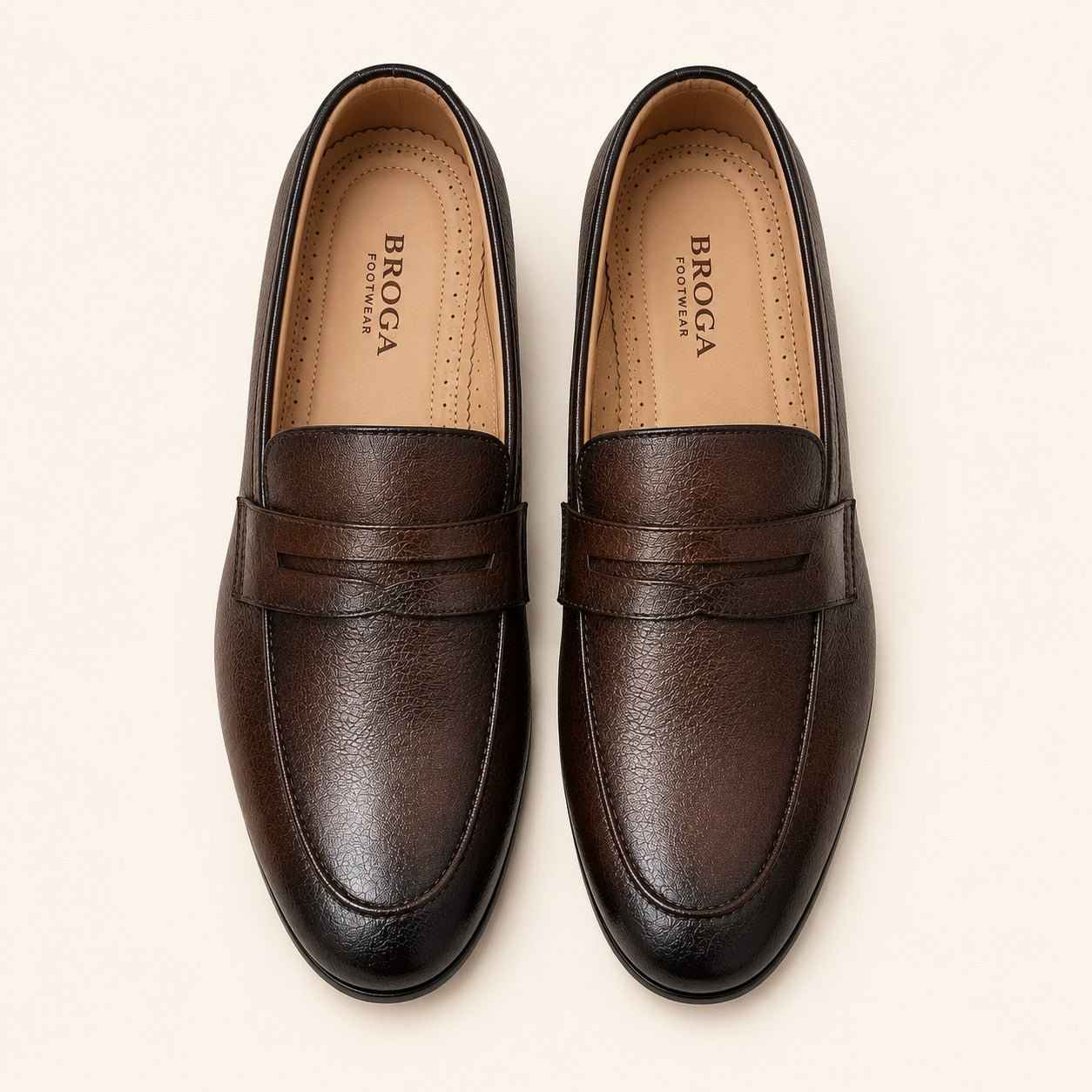 Premium Cow Milled Leather Dress Shoes with PU Sole | Men's Formal Footwear