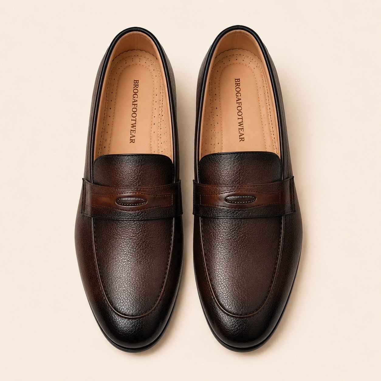 Premium Cow Milled Leather Dress Shoes with PU Sole | Men's Formal Footwear