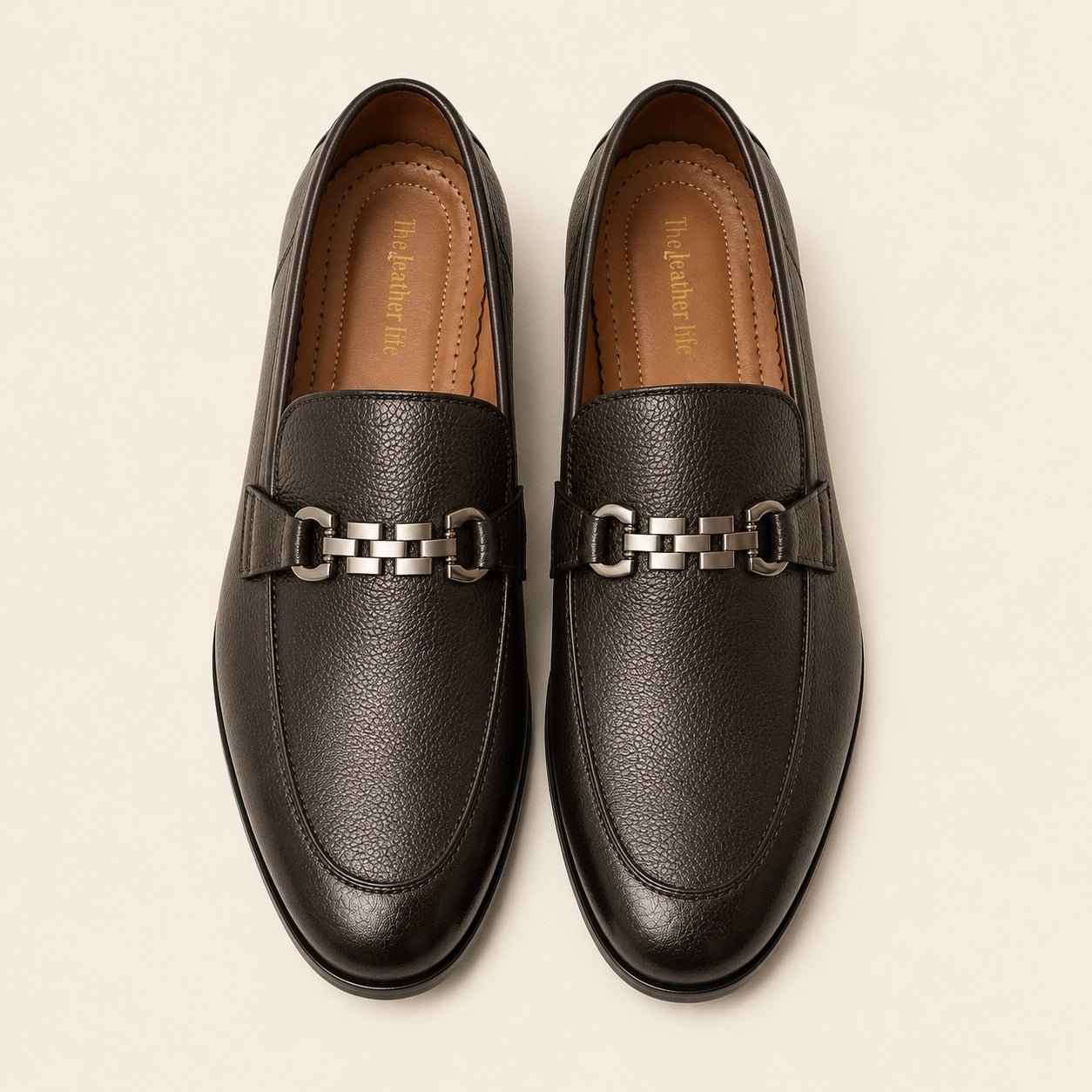 Premium Cow Milled Leather Dress Shoes with PU Sole | Men's Formal Footwear