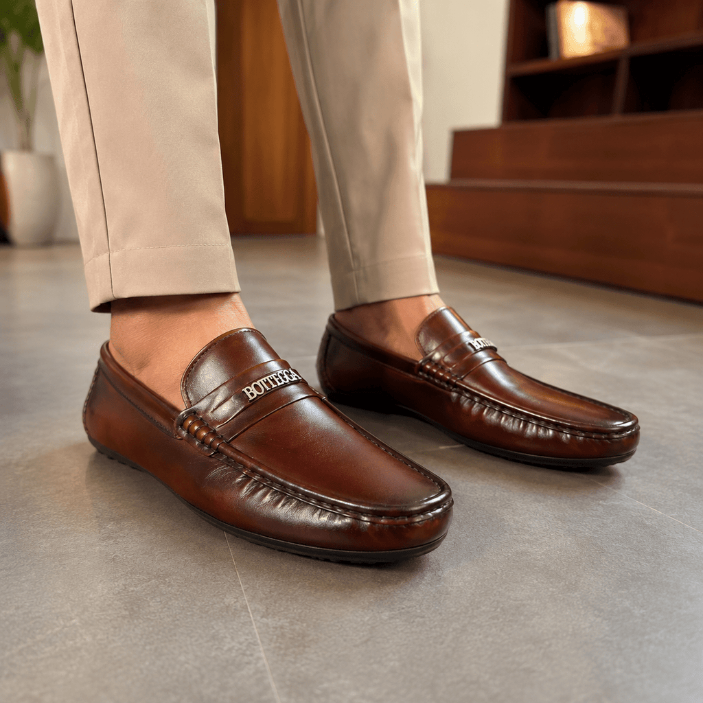 Premium Polishable Leather Moccasin Shoes for Men | Broga Footwear - My Store